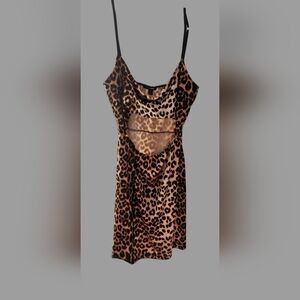 Leopard Print Cut-Out Dress